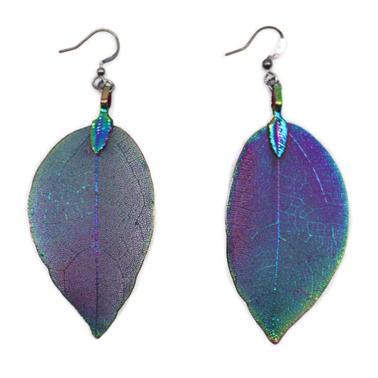 Earrings - Bravery Leaf - Multicoloured - ScentiMelti  Earrings - Bravery Leaf - Multicoloured