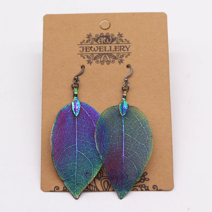 Earrings - Bravery Leaf - Multicoloured - ScentiMelti  Earrings - Bravery Leaf - Multicoloured