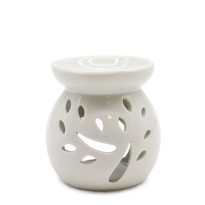 Sm Classic White Oil Burner - Tree Cut-out - ScentiMelti  Sm Classic White Oil Burner - Tree Cut-out