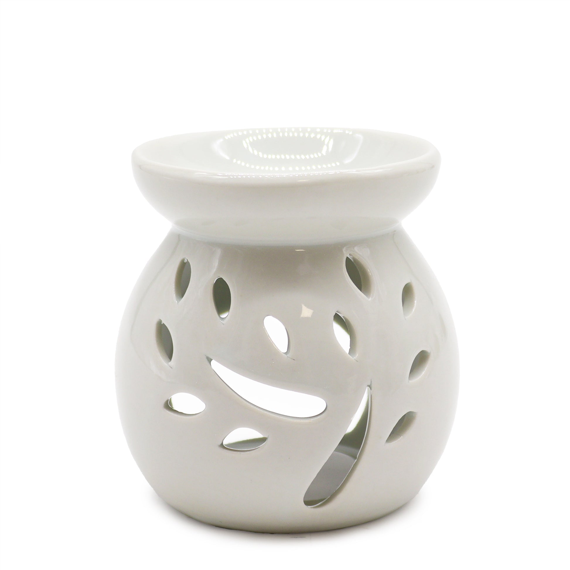 Sm Classic White Oil Burner - Tree Cut-out - ScentiMelti  Sm Classic White Oil Burner - Tree Cut-out