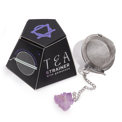 Raw Crystal Gemstone Tea Strainer - Amethyst Cluster - ScentiMelti  Raw Crystal Gemstone Tea Strainer - Amethyst Cluster