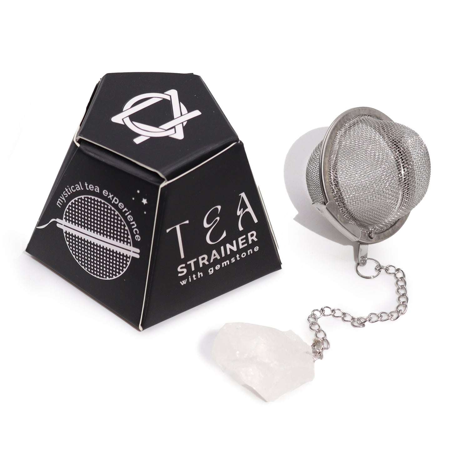 Raw Crystal Gemstone Tea Strainer - Rock Quartz - ScentiMelti  Raw Crystal Gemstone Tea Strainer - Rock Quartz