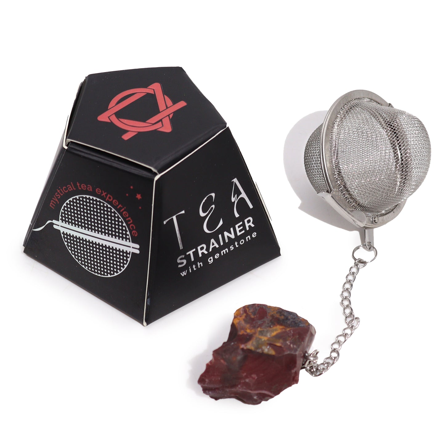 Raw Crystal Gemstone Tea Strainer - Mookaite - ScentiMelti  Raw Crystal Gemstone Tea Strainer - Mookaite