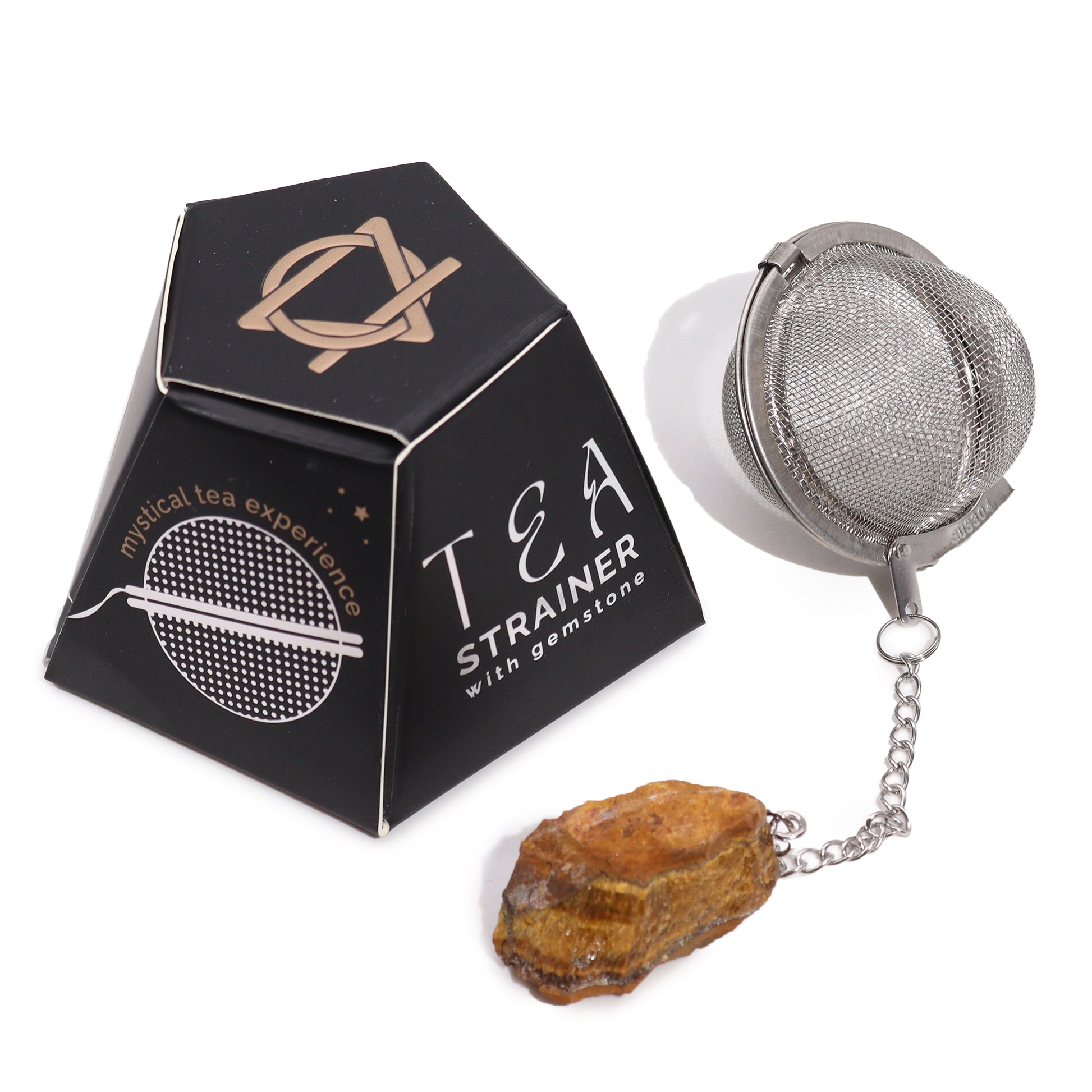 Raw Crystal Gemstone Tea Strainer - Gold Tigers Eye - ScentiMelti  Raw Crystal Gemstone Tea Strainer - Gold Tigers Eye