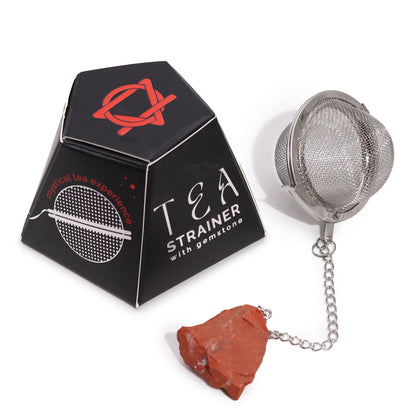 Raw Crystal Gemstone Tea Strainer - Red Jasper - ScentiMelti  Raw Crystal Gemstone Tea Strainer - Red Jasper