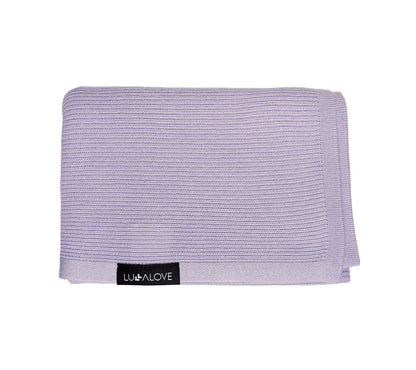 Light knitted bamboo swaddle blanket - Lavender - ScentiMelti Home Fragrance, Beauty & Gifts UK