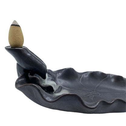 Backflow Incense Burner - Lotus Flower - ScentiMelti  Backflow Incense Burner - Lotus Flower