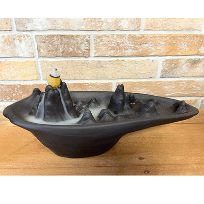 Backflow Incense Burner - Mountain Scape - ScentiMelti  Backflow Incense Burner - Mountain Scape