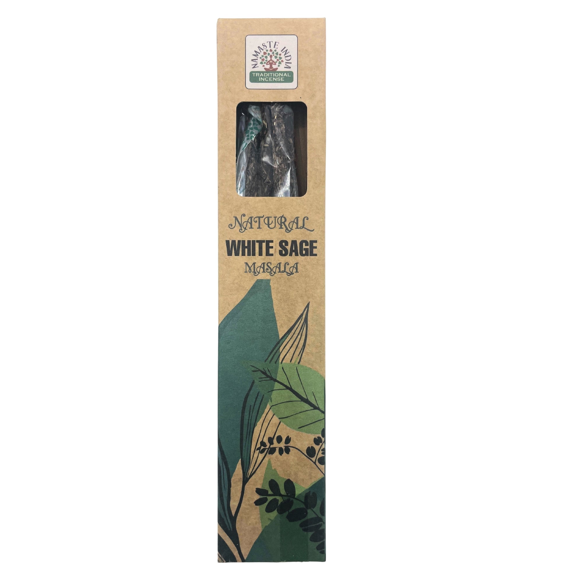 Natural Botanical Masala Incense - White Sage - ScentiMelti  Natural Botanical Masala Incense - White Sage