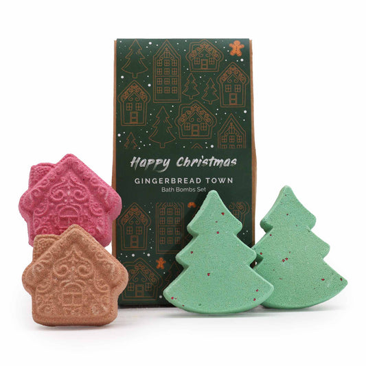 Gingerbread Town Christmas Bath Bomb Gift Pack - ScentiMelti  Gingerbread Town Christmas Bath Bomb Gift Pack