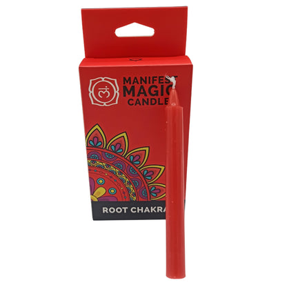 Manifest Magic Candles (pack of 12) - Red - Root Chakra - ScentiMelti  Manifest Magic Candles (pack of 12) - Red - Root Chakra