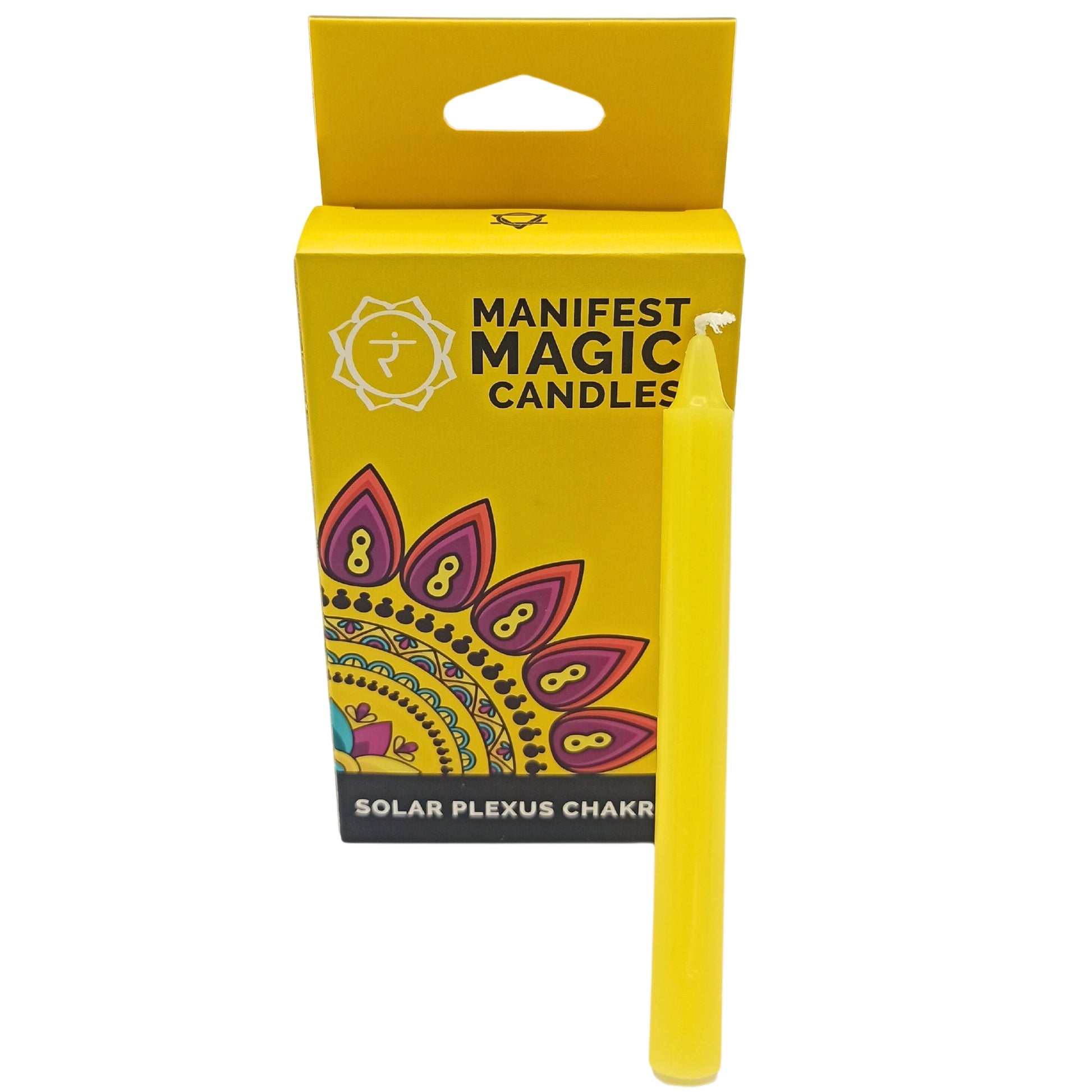 Manifest Magic Candles (pack of 12) - Yellow - Solar Plexus Chakra - ScentiMelti  Manifest Magic Candles (pack of 12) - Yellow - Solar Plexus Chakra