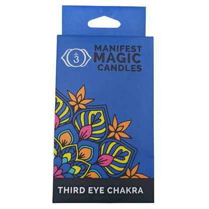 Manifest Magic Candles (pack of 12) - Indigo - Third Eye Chakra - ScentiMelti  Manifest Magic Candles (pack of 12) - Indigo - Third Eye Chakra