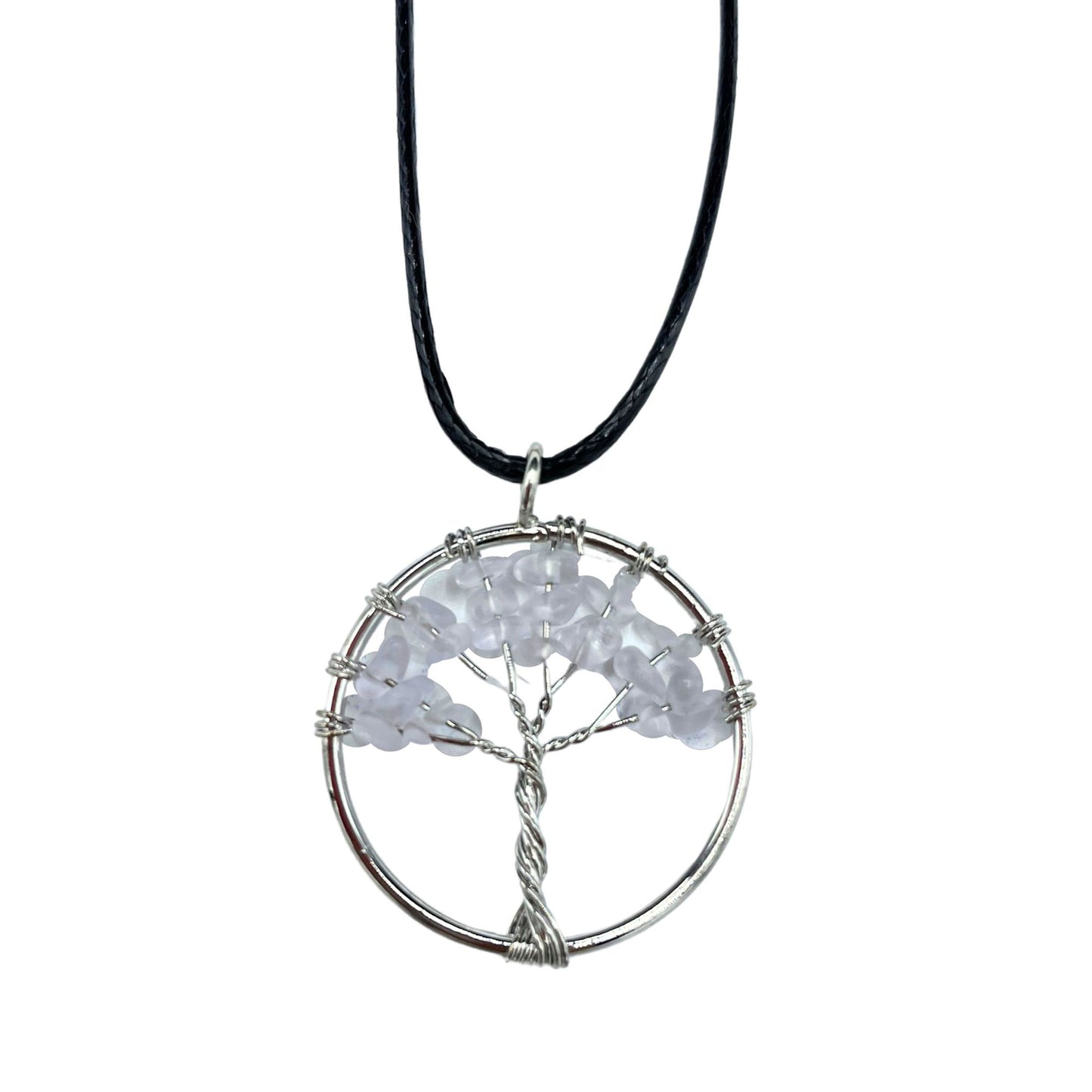 Tree of Life Pendant - Rock Crystal - ScentiMelti  Tree of Life Pendant - Rock Crystal