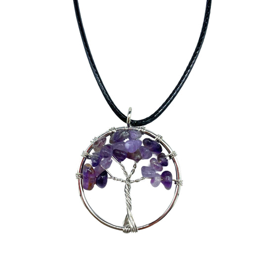 Tree of Life Pendant - Amethyst - ScentiMelti  Tree of Life Pendant - Amethyst