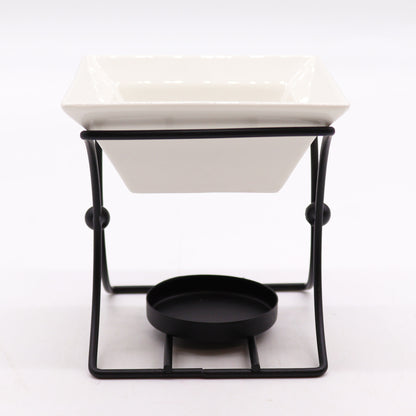 Ceramic & Metal Square Stand - ScentiMelti  Ceramic & Metal Square Stand