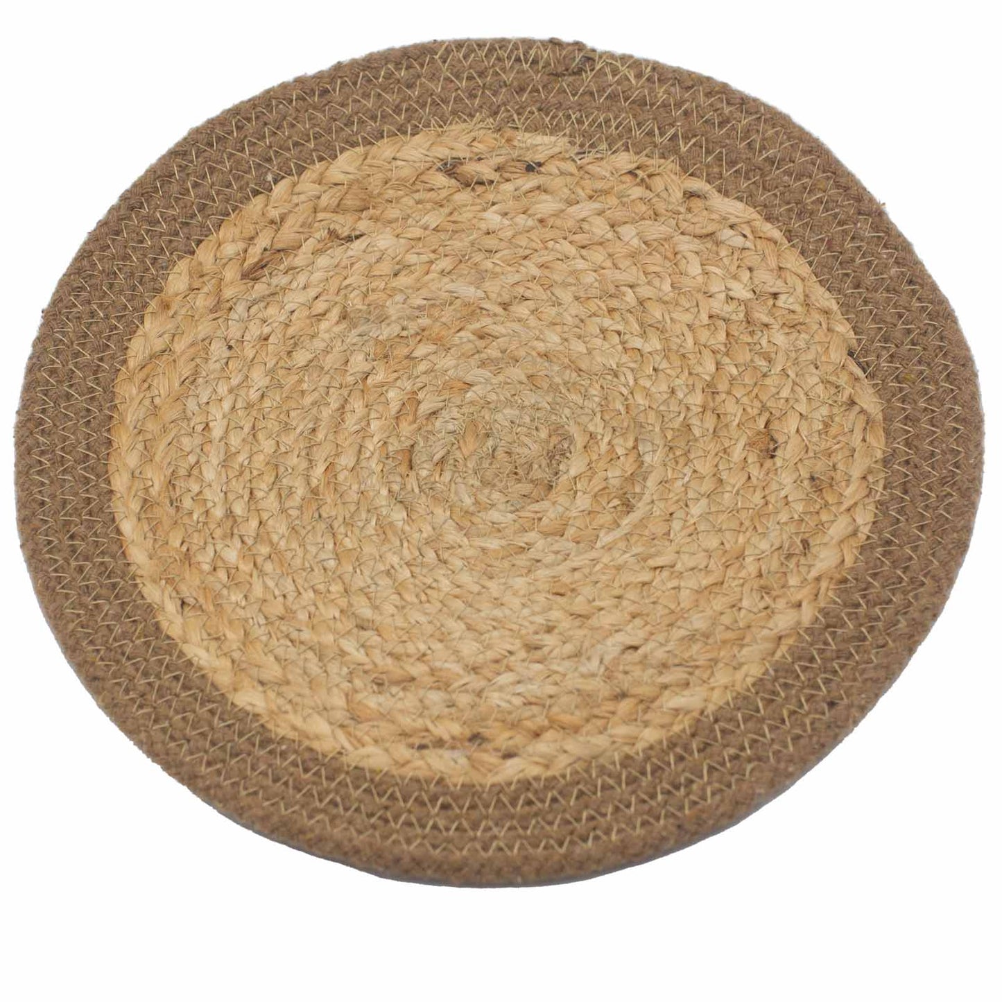 Natural Place Mat - Jute & Cotton 30cm - Natural Border - ScentiMelti Home Fragrance, Beauty & Gifts UK