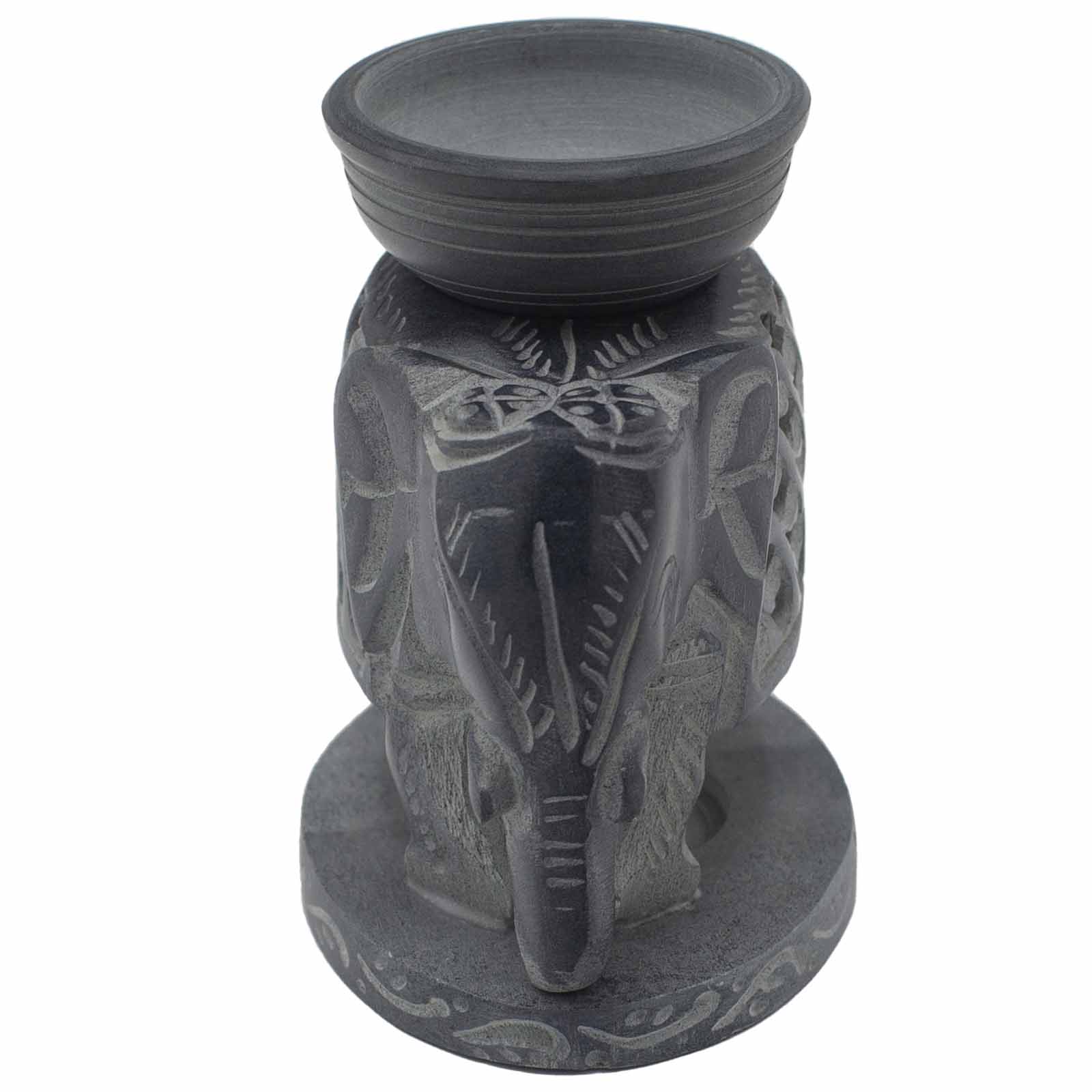 Soapstone Oil Burner 10.5cm - Standing Elephant - ScentiMelti  Soapstone Oil Burner 10.5cm - Standing Elephant