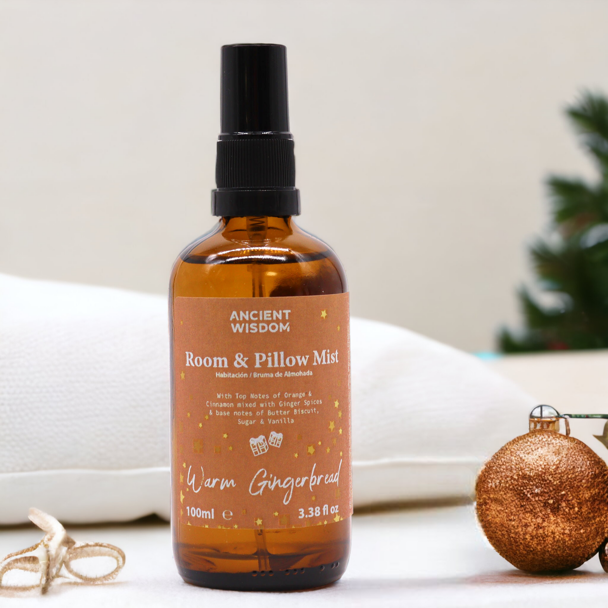 Warm Gingerbread Room & Pillow Spray 100ml - ScentiMelti Home Fragrance, Beauty & Gifts UK