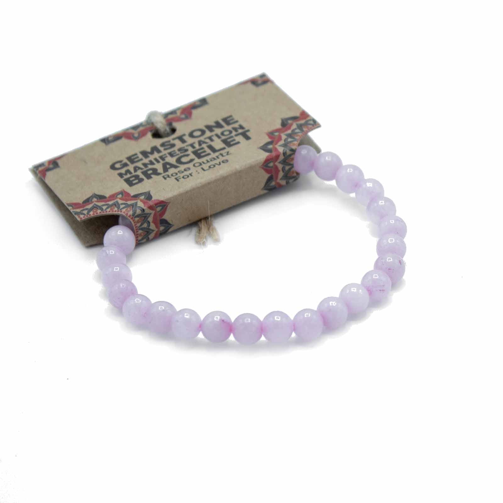 Gemstone Manifestation Bracelet - Rose Quartz - Love - ScentiMelti  Gemstone Manifestation Bracelet - Rose Quartz - Love