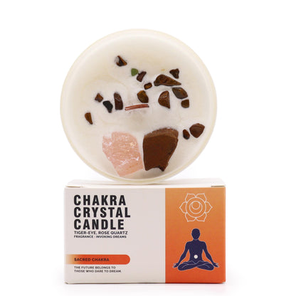 Chakra Crystal Candles - Sacred Chakra - ScentiMelti  Chakra Crystal Candles - Sacred Chakra