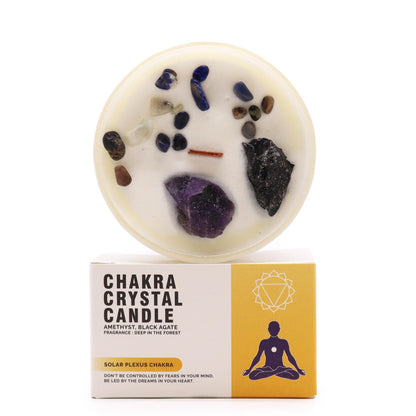 Chakra Crystal Candles - Solar Plexus Chakra - ScentiMelti  Chakra Crystal Candles - Solar Plexus Chakra