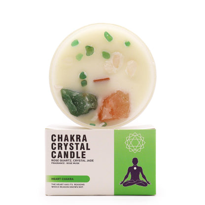 Chakra Crystal Candles - Heart Chakra - ScentiMelti  Chakra Crystal Candles - Heart Chakra