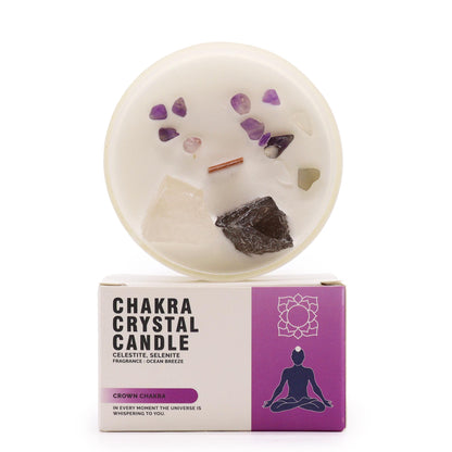 Chakra Crystal Candles - Crown Chakra - ScentiMelti  Chakra Crystal Candles - Crown Chakra