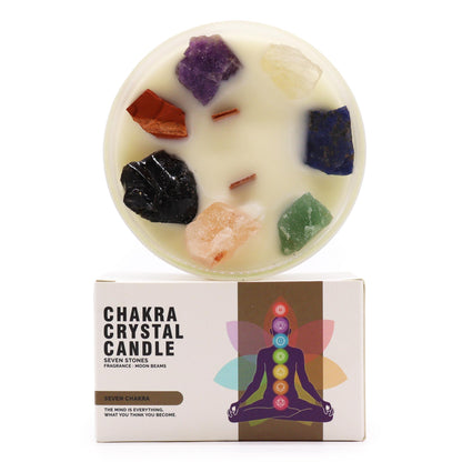 Large Chakra Crystal Candles - Seven Charkra - ScentiMelti  Large Chakra Crystal Candles - Seven Charkra