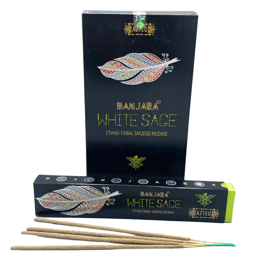 Banjara Tribal Smudge Incense - White Sage - ScentiMelti  Banjara Tribal Smudge Incense - White Sage