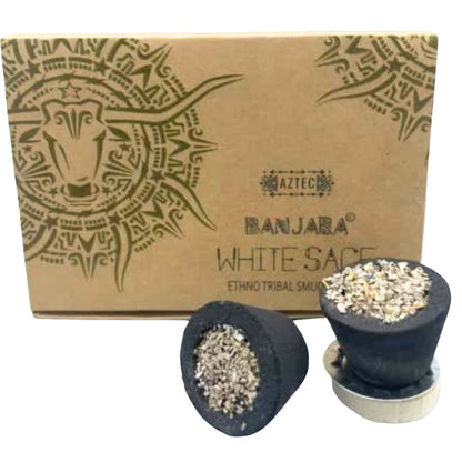 Banjara Smudge Cups - White Sage - ScentiMelti  Banjara Smudge Cups - White Sage