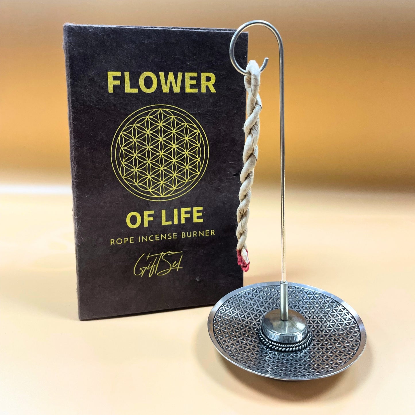 Rope Incense and Silver Plated Holder Set - Flower of Life - ScentiMelti  Rope Incense and Silver Plated Holder Set - Flower of Life