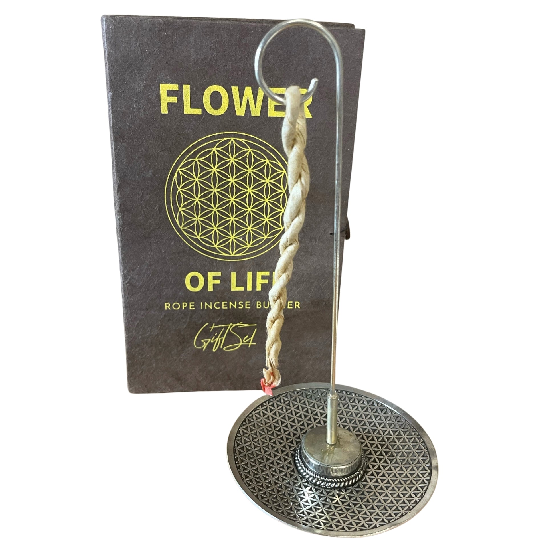 Rope Incense and Silver Plated Holder Set - Flower of Life - ScentiMelti  Rope Incense and Silver Plated Holder Set - Flower of Life