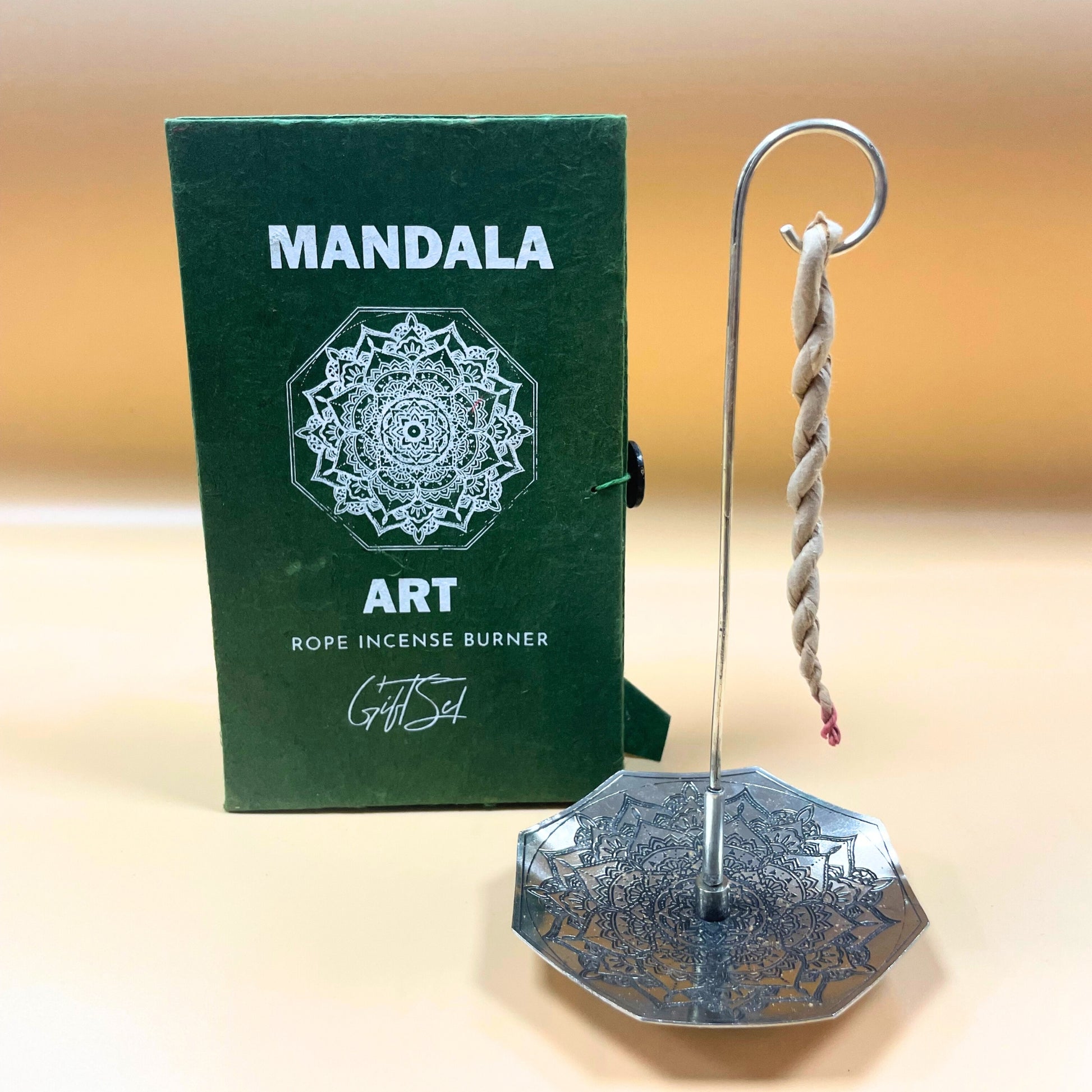 Rope Incense and Silver Plated Holder Set - Mandala Flower - ScentiMelti  Rope Incense and Silver Plated Holder Set - Mandala Flower