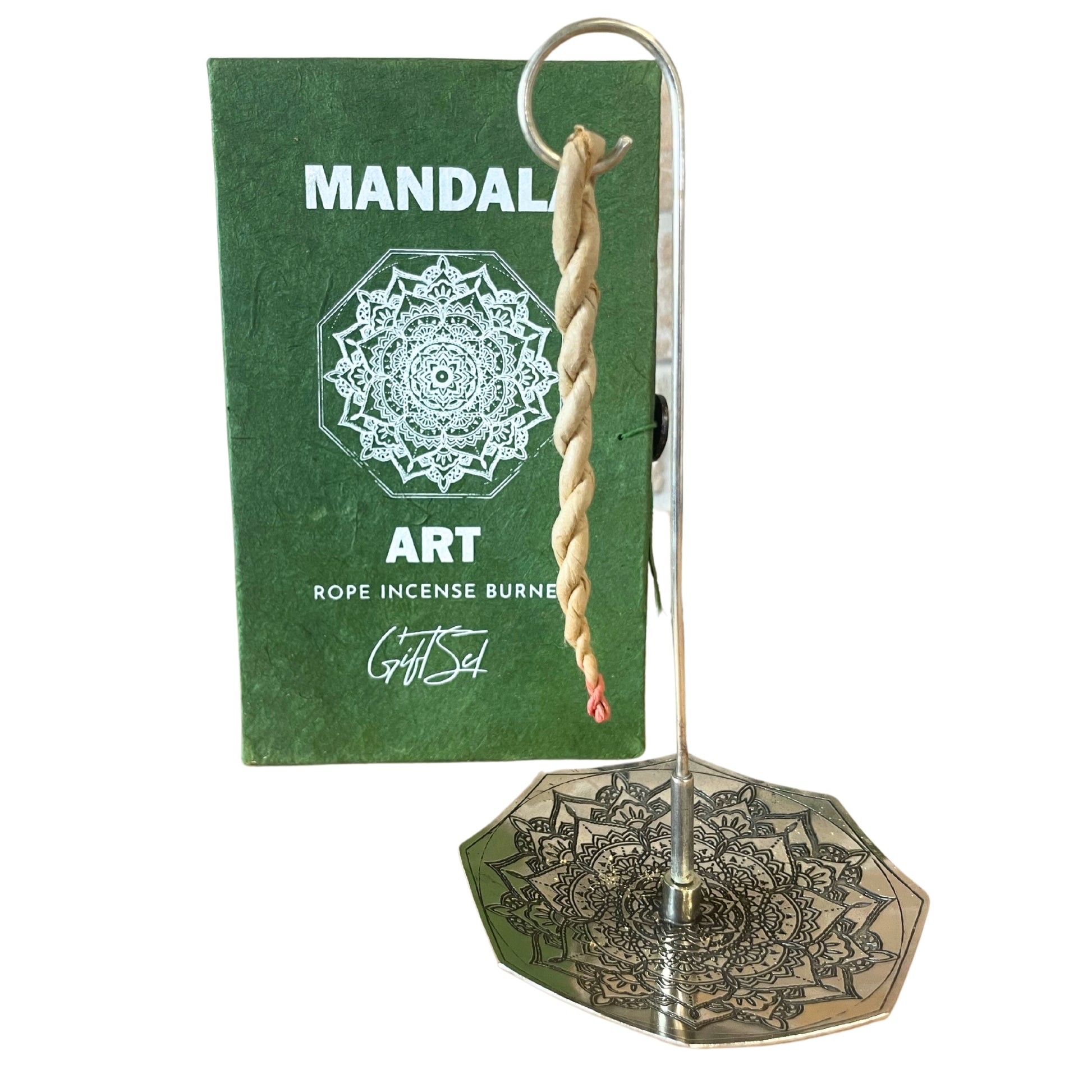 Rope Incense and Silver Plated Holder Set - Mandala Flower - ScentiMelti  Rope Incense and Silver Plated Holder Set - Mandala Flower