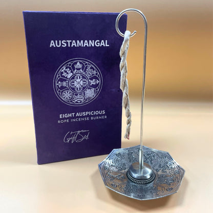 Rope Incense and Silver Plated Holder Set - Astamangal - ScentiMelti  Rope Incense and Silver Plated Holder Set - Astamangal