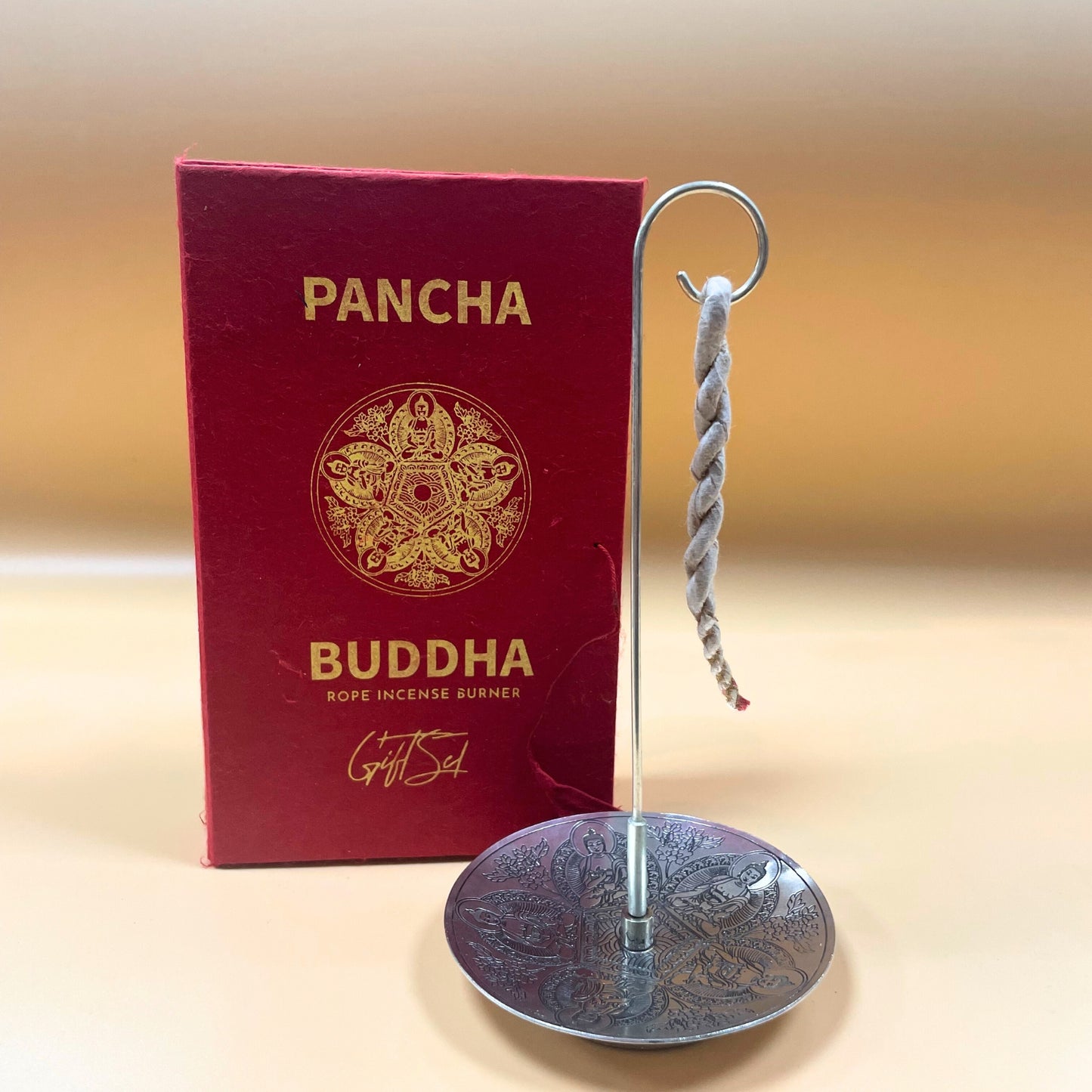 Rope Incense and Silver Plated Holder Set - Pancha Buddha - ScentiMelti  Rope Incense and Silver Plated Holder Set - Pancha Buddha