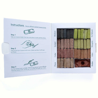 Display Set of 70 Incense Smudge Bricks and Burner - 7 Earthy Himalaya Incenso - ScentiMelti  Display Set of 70 Incense Smudge Bricks and Burner - 7 Earthy Himalaya Incenso