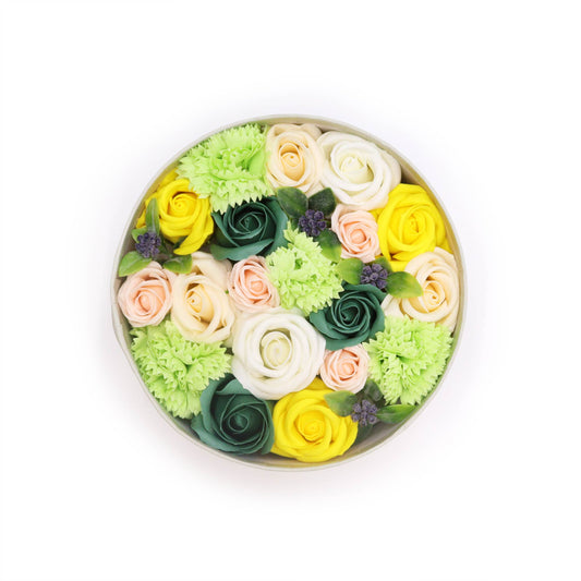 Round Box - Spring Celibrations - Yellow & Greens - ScentiMelti  Round Box - Spring Celibrations - Yellow & Greens