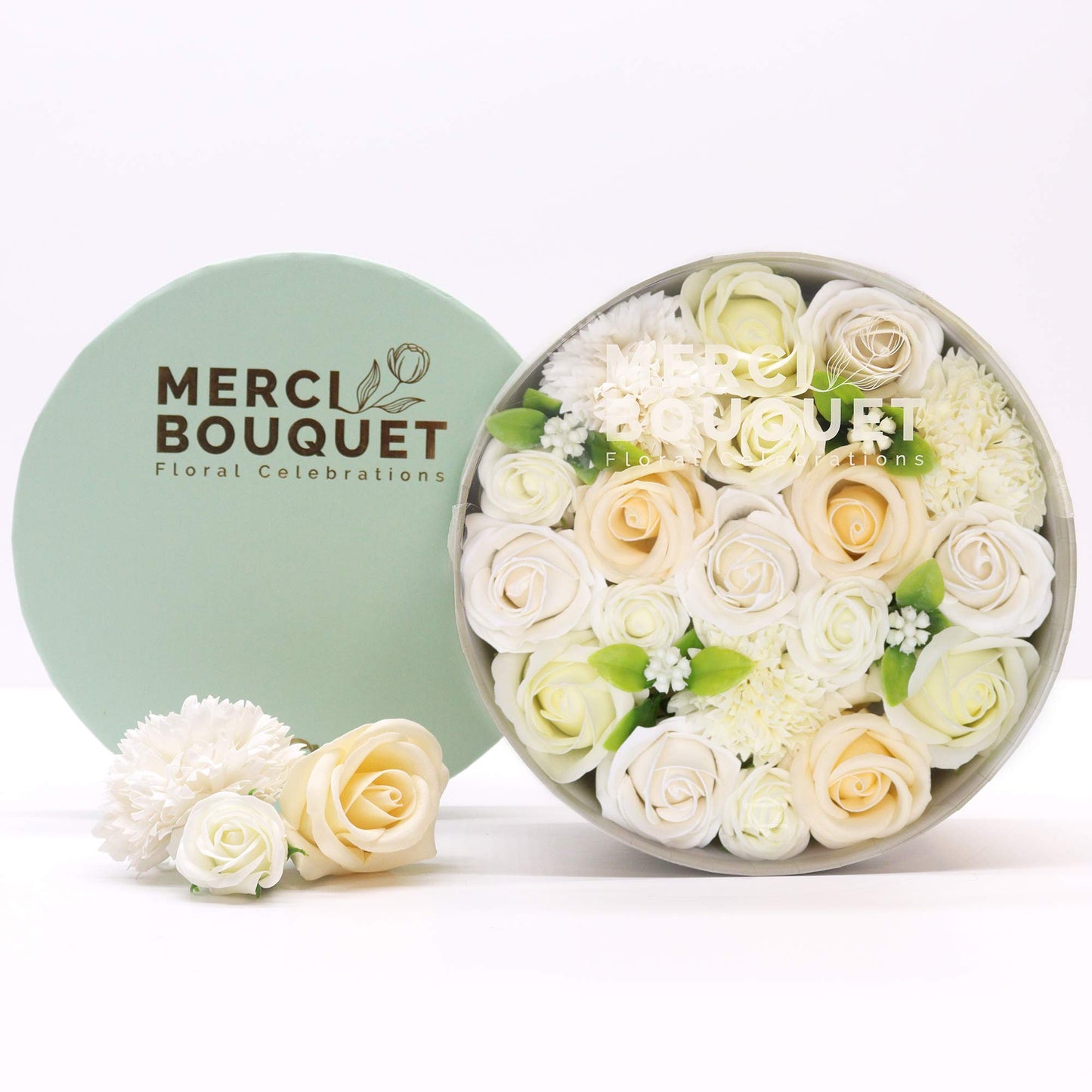 Round Box - Wedding Blessings - White & Ivory - ScentiMelti  Round Box - Wedding Blessings - White & Ivory