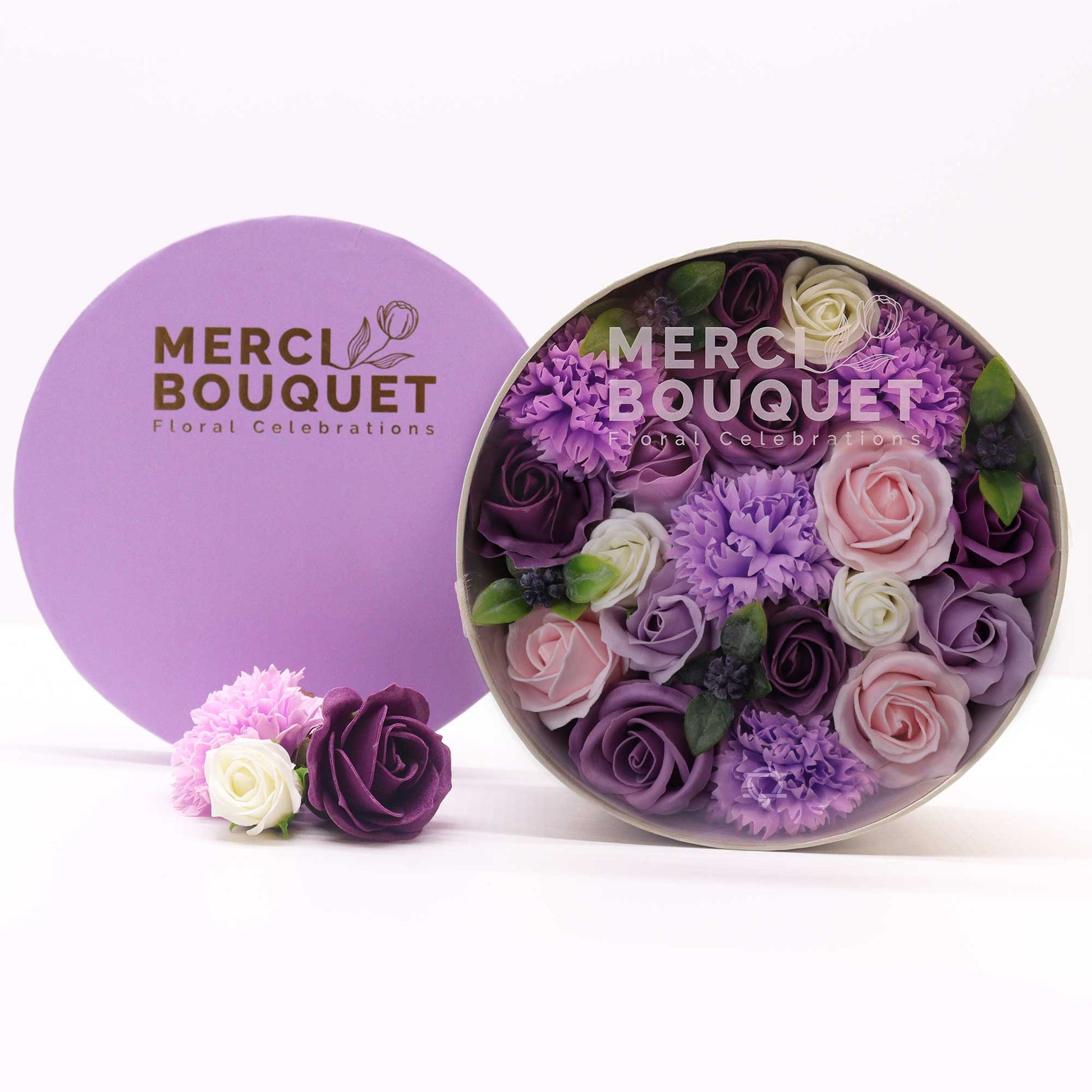 Round Box - Lavender Rose & Carnation - ScentiMelti  Round Box - Lavender Rose & Carnation