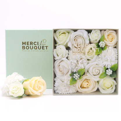 Square Box - Wedding Blessings - White & Ivory - ScentiMelti  Square Box - Wedding Blessings - White & Ivory