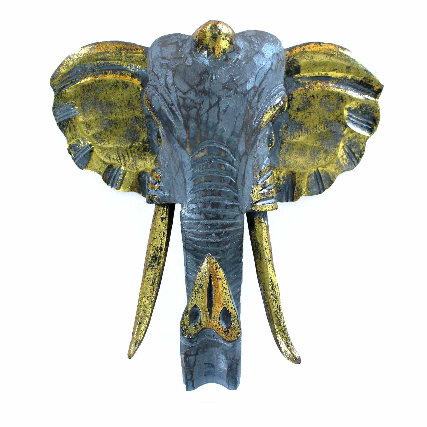 Large Elephant Head - Gold & Grey - ScentiMelti Home Fragrance, Beauty & Gifts UK