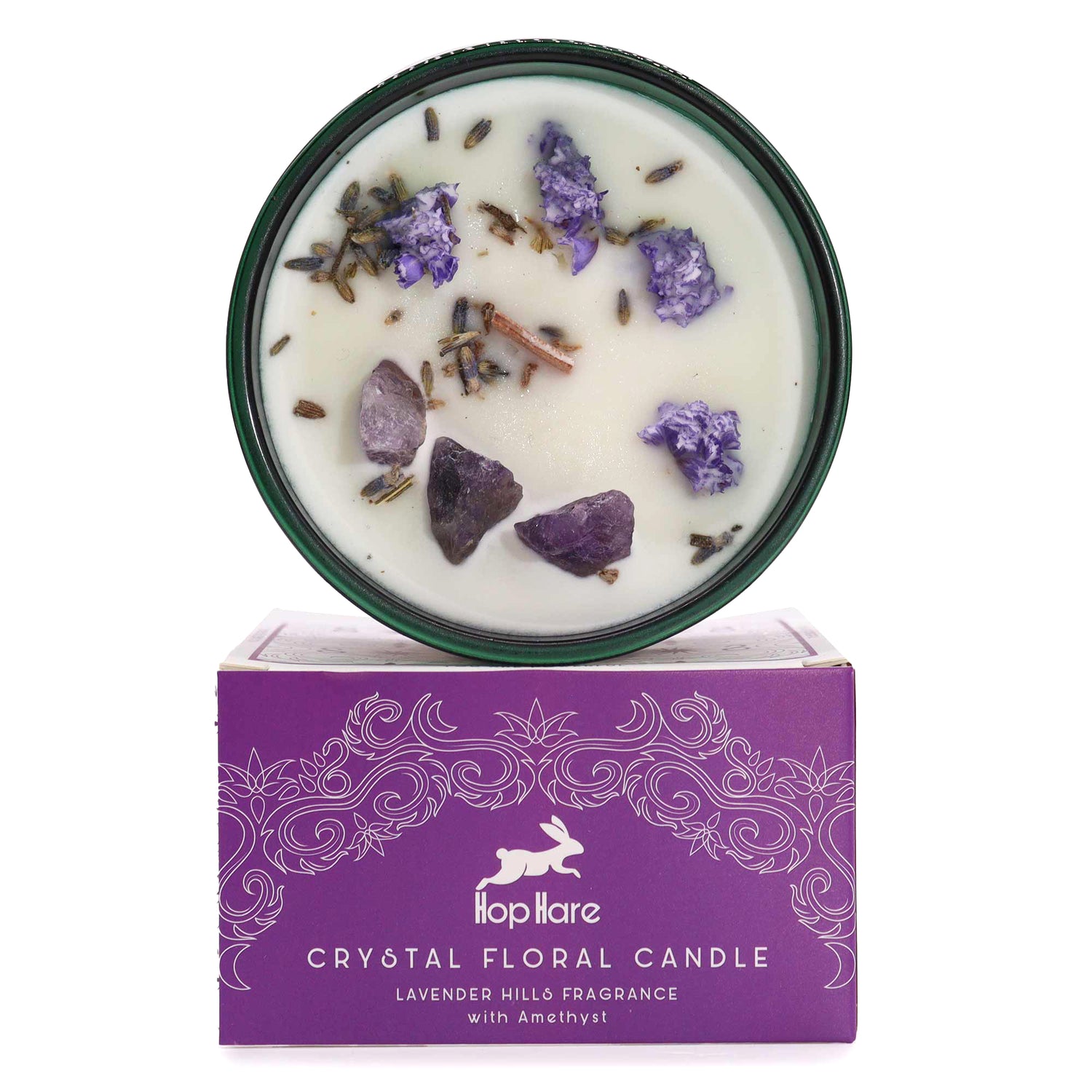 Hop Hare Crystal Magic Flower Candle - The Moon - ScentiMelti  Hop Hare Crystal Magic Flower Candle - The Moon