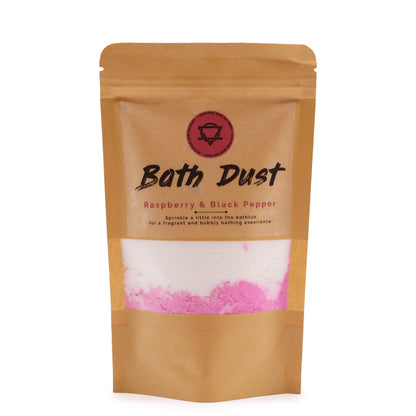 Raspberry & Black Pepper Bath Dust 190g - ScentiMelti  Raspberry & Black Pepper Bath Dust 190g