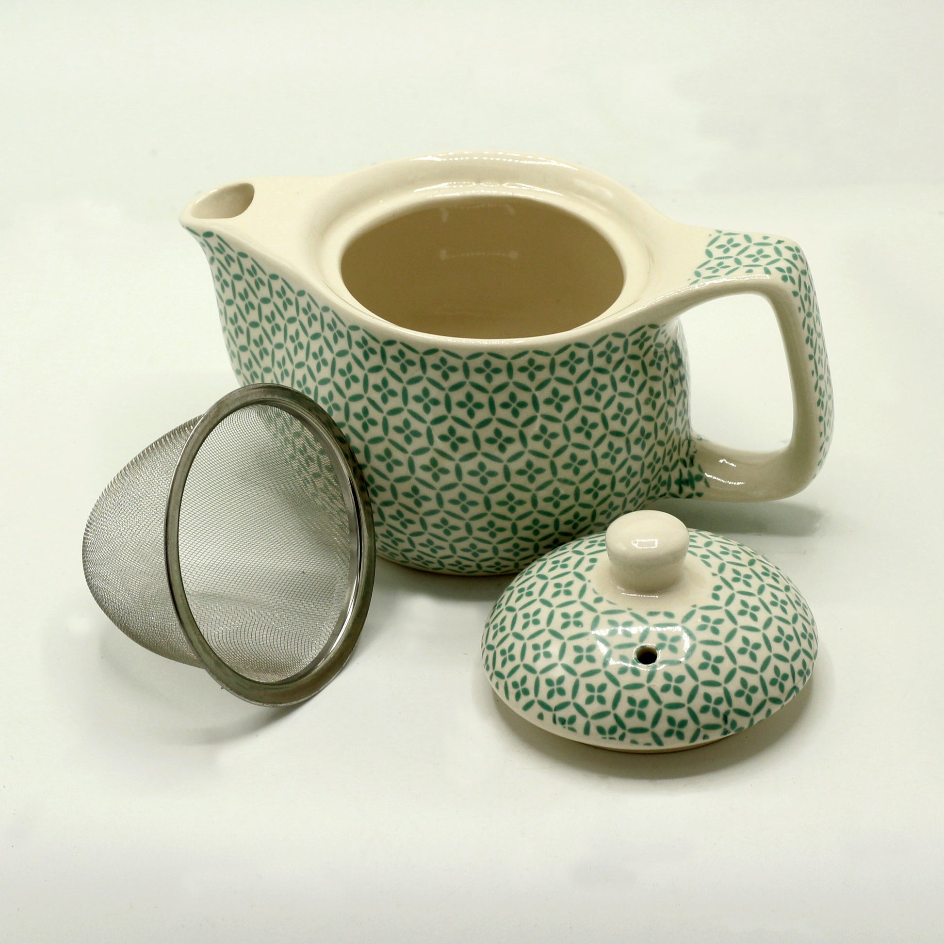 Small Herbal Teapot - Green Mosaic - ScentiMelti  Small Herbal Teapot - Green Mosaic