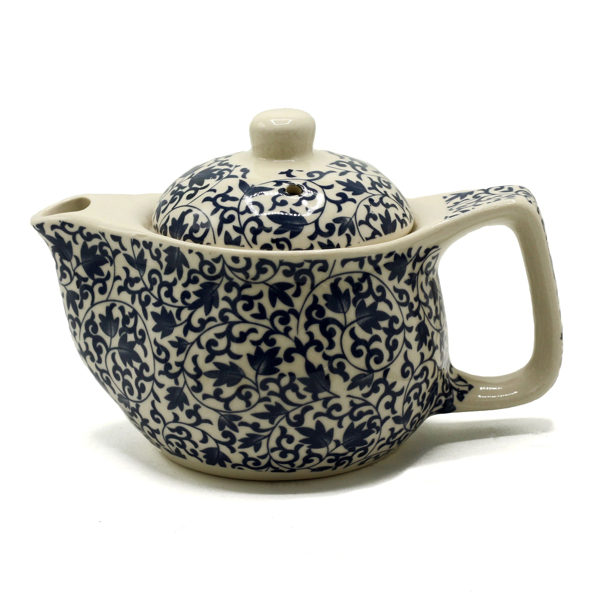 Small Herbal Teapot - Blue Pattern - ScentiMelti  Small Herbal Teapot - Blue Pattern