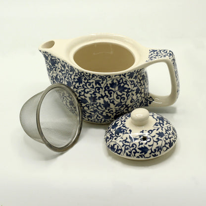 Small Herbal Teapot - Blue Pattern - ScentiMelti  Small Herbal Teapot - Blue Pattern