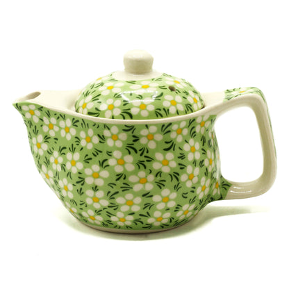 Small Herbal Teapot - Green Daisy - ScentiMelti  Small Herbal Teapot - Green Daisy