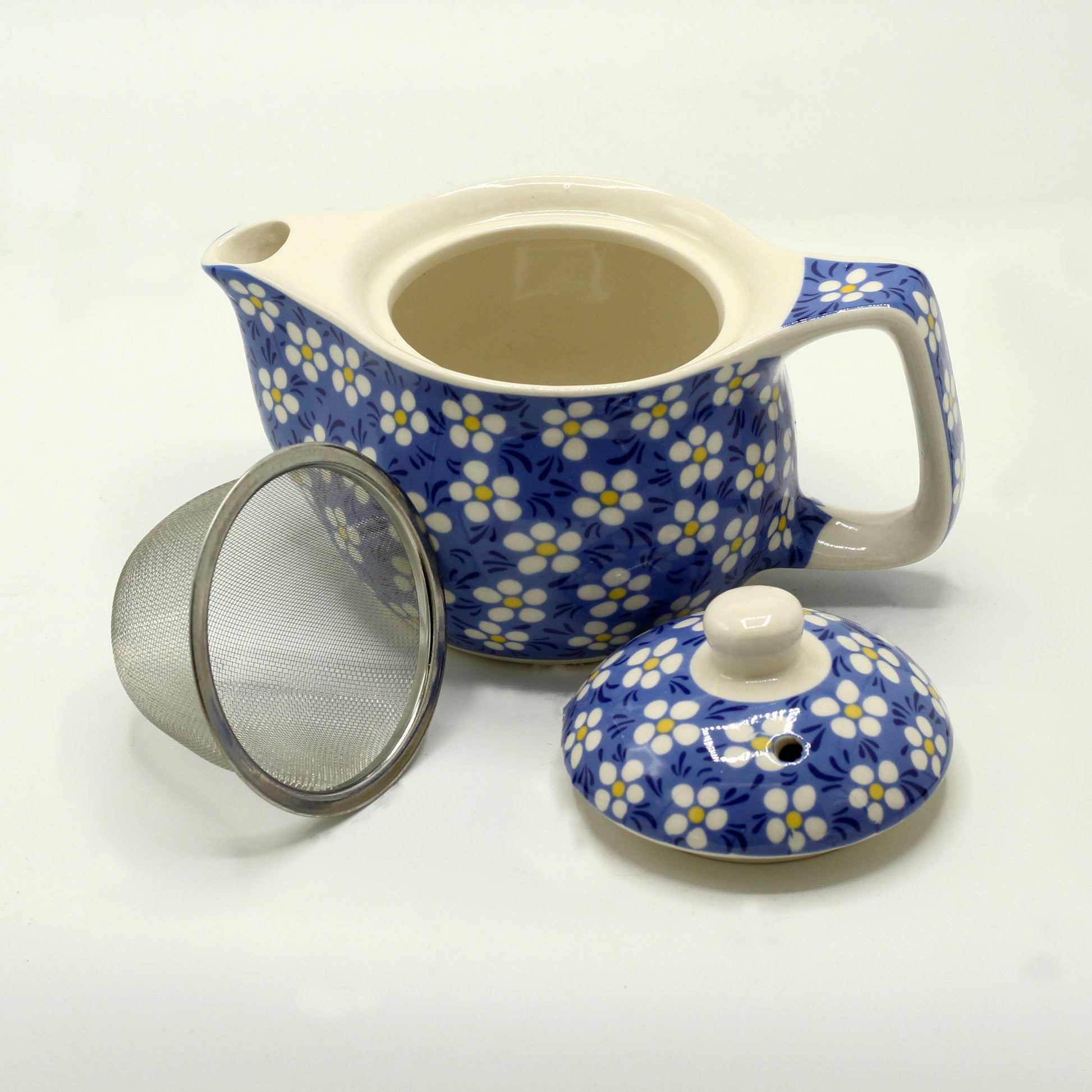 Small Herbal Teapot - Blue Daisy - ScentiMelti  Small Herbal Teapot - Blue Daisy